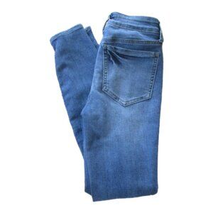 SO Vintage Vibe High Rise Ankle Skinny Jeans Womens Size 0/24W Distressed Denim‎